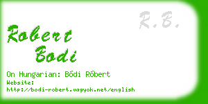 robert bodi business card