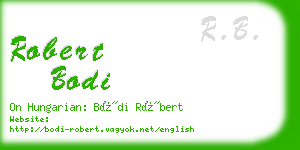 robert bodi business card